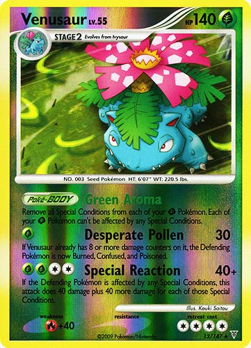 013 / 147 Venusaur LV.55 rara foil reverse (EN) -NEAR MINT-