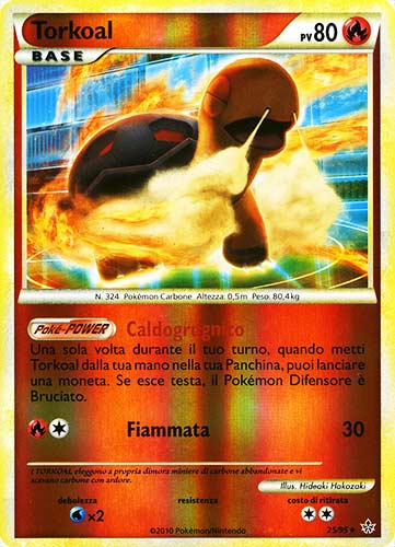 25 / 95 Torkoal rara foil reverse (IT) -NEAR MINT-
