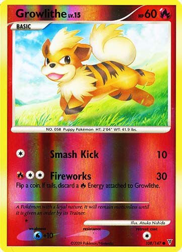 108 / 147 Growlithe LV.15 comune foil reverse (EN) -NEAR MINT-