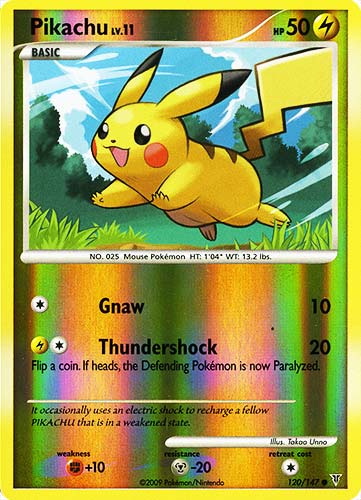 120 / 147 Pikachu LV.11 comune foil reverse (EN) -NEAR MINT-