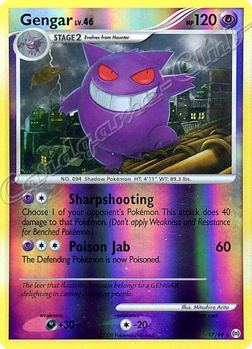 17 / 99 Gengar LV.46 rara foil reverse (EN) -NEAR MINT-