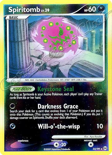 32 / 99 Spiritomb LV.39 rara foil reverse (EN) -NEAR MINT-