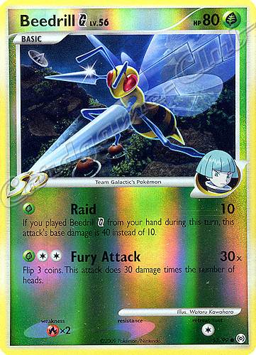 53 / 99 Beedrill LV.56 comune foil reverse (EN) -NEAR MINT-