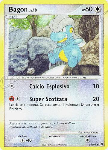 52 / 99 Bagon LIV.18 comune (IT) -NEAR MINT-