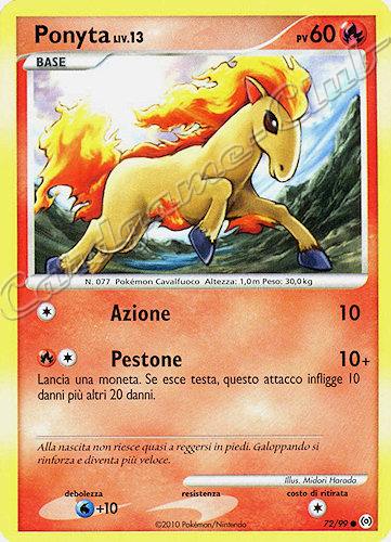 72 / 99 Ponyta LIV.13 comune (IT) -NEAR MINT-
