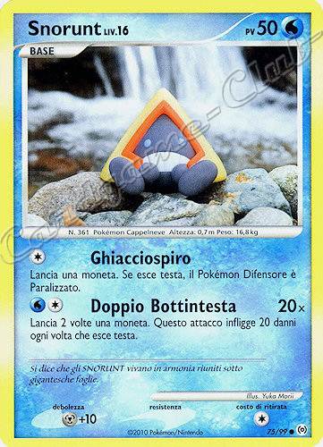 75 / 99 Snorunt LIV.16 comune (IT) -NEAR MINT-