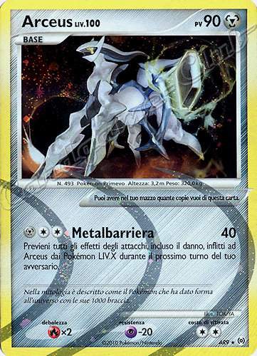 AR9 Arceus LIV.100 rara parallela foil (IT) -NEAR MINT-