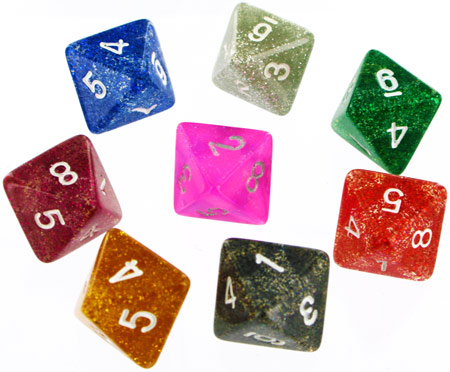 8 facce brillante pezzo singolo