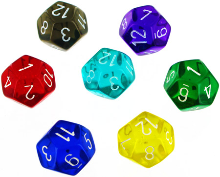 12 facce trasparente pezzo singolo