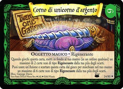 24/80 Corno di Unicorno d'Argento rara (IT)