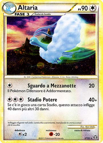 002 / 102 Altaria rara foil (IT) -NEAR MINT-