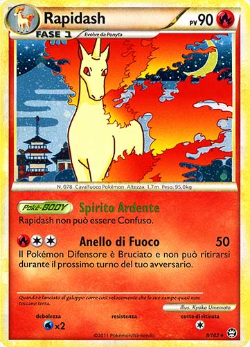 008 / 102 Rapidash rara foil (IT) -NEAR MINT-