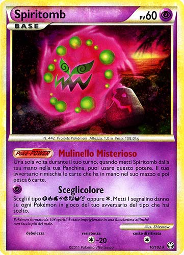 010 / 102 Spiritomb rara foil (IT) -NEAR MINT-