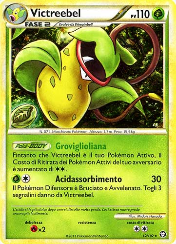 012 / 102 Victreebel rara foil (IT) -NEAR MINT-