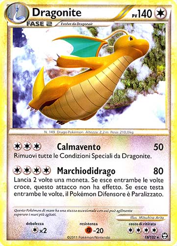 018 / 102 Dragonite rara (IT) -NEAR MINT-