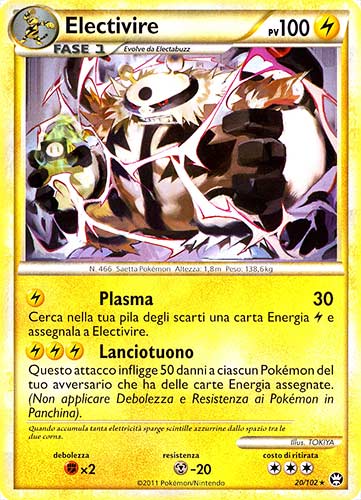 020 / 102 Electivire rara (IT) -NEAR MINT-