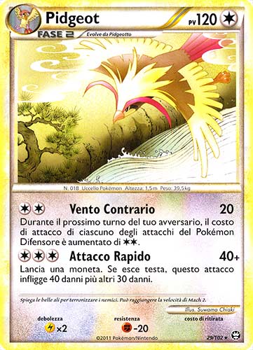 029 / 102 Pidgeot rara (IT) -NEAR MINT-
