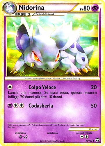 045 / 102 Nidorina non comune (IT) -NEAR MINT-