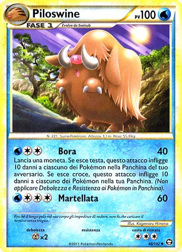 048 / 102 Piloswine non comune (IT) -NEAR MINT-