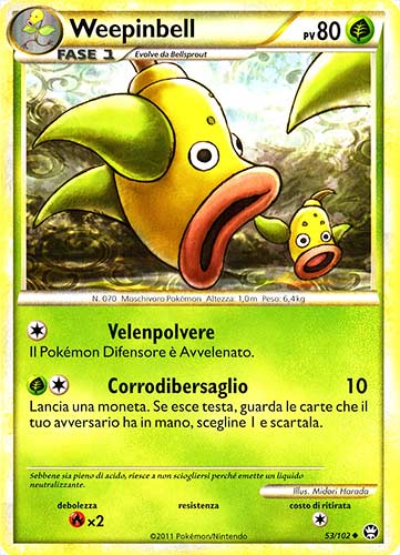 053 / 102 Weepinbell non comune (IT) -NEAR MINT-