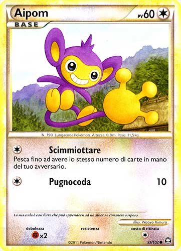 055 / 102 Aipom comune (IT) -NEAR MINT-