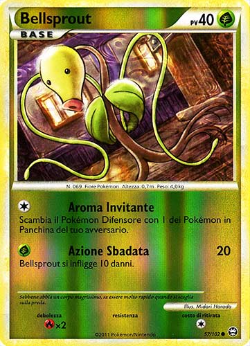 057 / 102 Bellsprout comune foil reverse (IT) -NEAR MINT-