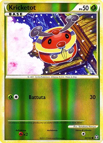 065 / 102 Kricketot comune foil reverse (IT) -NEAR MINT-