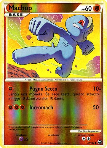 067 / 102 Machop comune foil reverse (IT) -NEAR MINT-