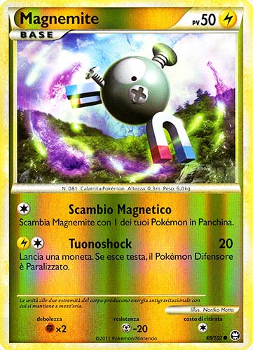 068 / 102 Magnemite comune foil reverse (IT) -NEAR MINT-
