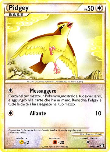 071 / 102 Pidgey comune (IT) -NEAR MINT-