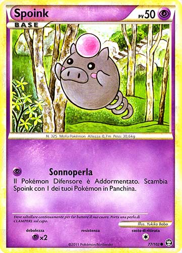 077 / 102 Spoink comune (IT) -NEAR MINT-