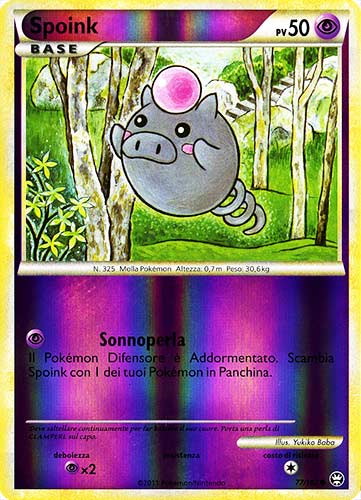 077 / 102 Spoink comune foil reverse (IT) -NEAR MINT-
