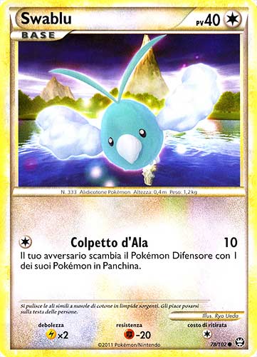 078 / 102 Swablu comune (IT) -NEAR MINT-