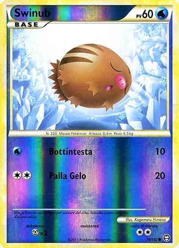 079 / 102 Swinub comune foil reverse (IT) -NEAR MINT-