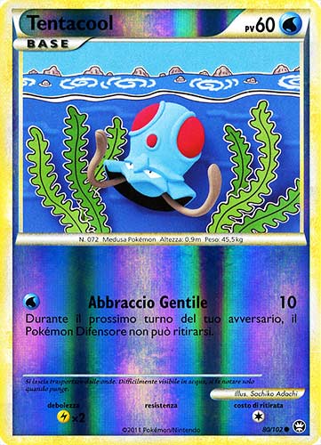080 / 102 Tentacool comune foil reverse (IT) -NEAR MINT-