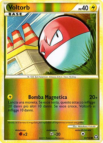 083 / 102 Voltorb comune foil reverse (IT) -NEAR MINT-