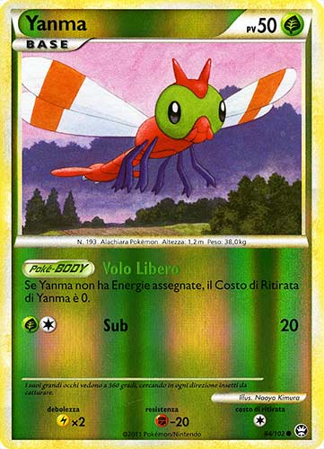 084 / 102 Yanma comune foil reverse (IT) -NEAR MINT-