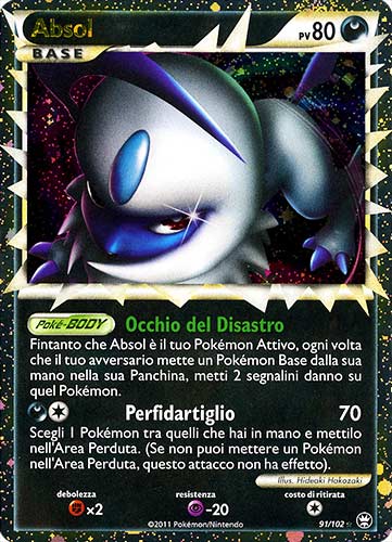 091 / 102 Absol rara prime foil (IT) -PLAYED-