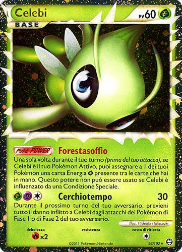 092 / 102 Celebi rara prime foil (IT) -NEAR MINT-
