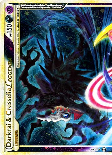 099 / 102 Darkrai & Cresselia Leggenda rara foil (IT) -PLAYED-
