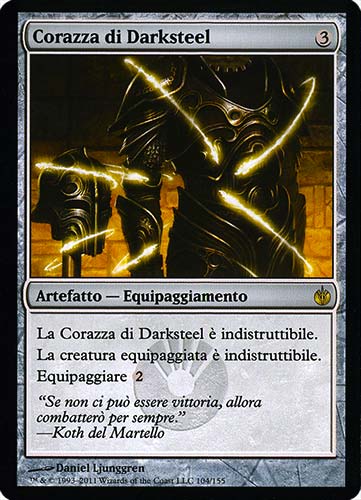 104 / 155 Corazza di Darksteel rara (IT) -NEAR MINT-