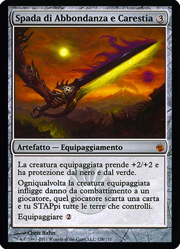 138 / 155 Spada di Abbondanza e Carestia rara mitica (IT) -NEAR MINT-