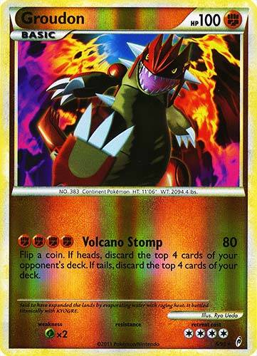 06 / 95 Groudon rara foil reverse (EN) -NEAR MINT-