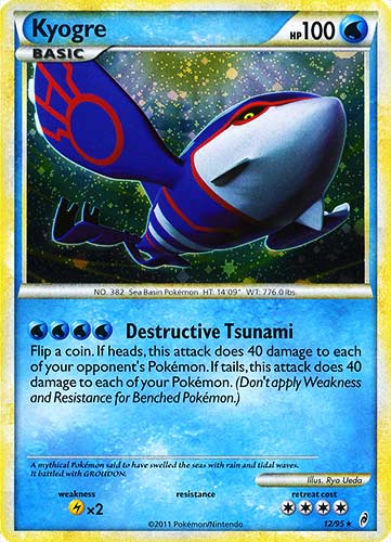 12 / 95 Kyogre rara foil (EN) -NEAR MINT-