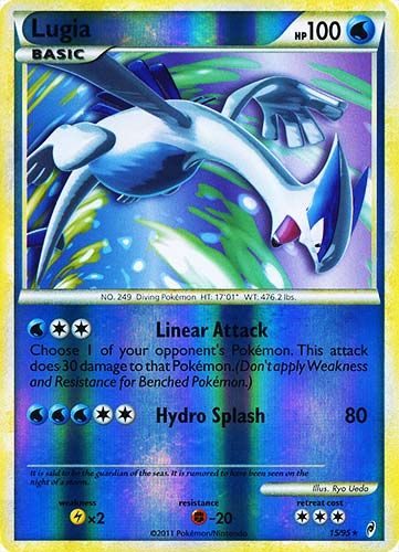 15 / 95 Lugia rara foil reverse (EN) -NEAR MINT-