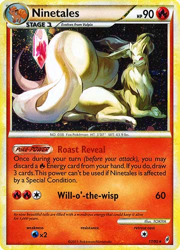 17 / 95 Ninetales rara foil (EN) -NEAR MINT-