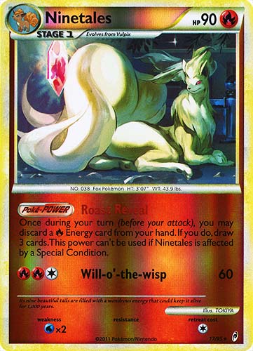 17 / 95 Ninetales rara foil reverse (EN) -NEAR MINT-