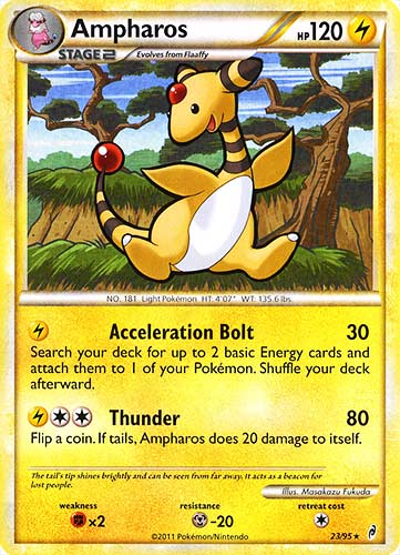 23 / 95 Ampharos rara (EN) -NEAR MINT-