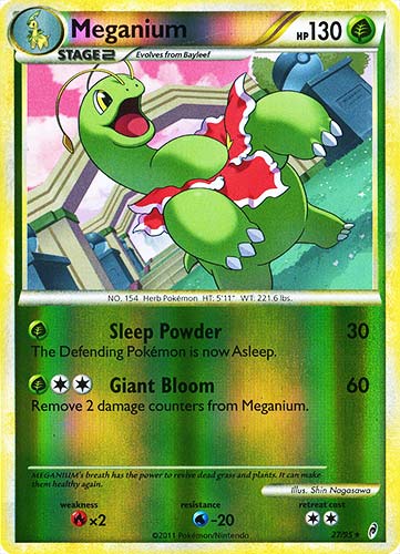 27 / 95 Meganium rara foil reverse (EN) -NEAR MINT-