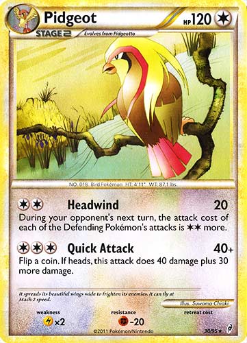 30 / 95 Pidgeot rara (EN) -NEAR MINT-